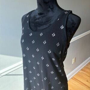 Old Navy Black Tank Top with Southwestern Design